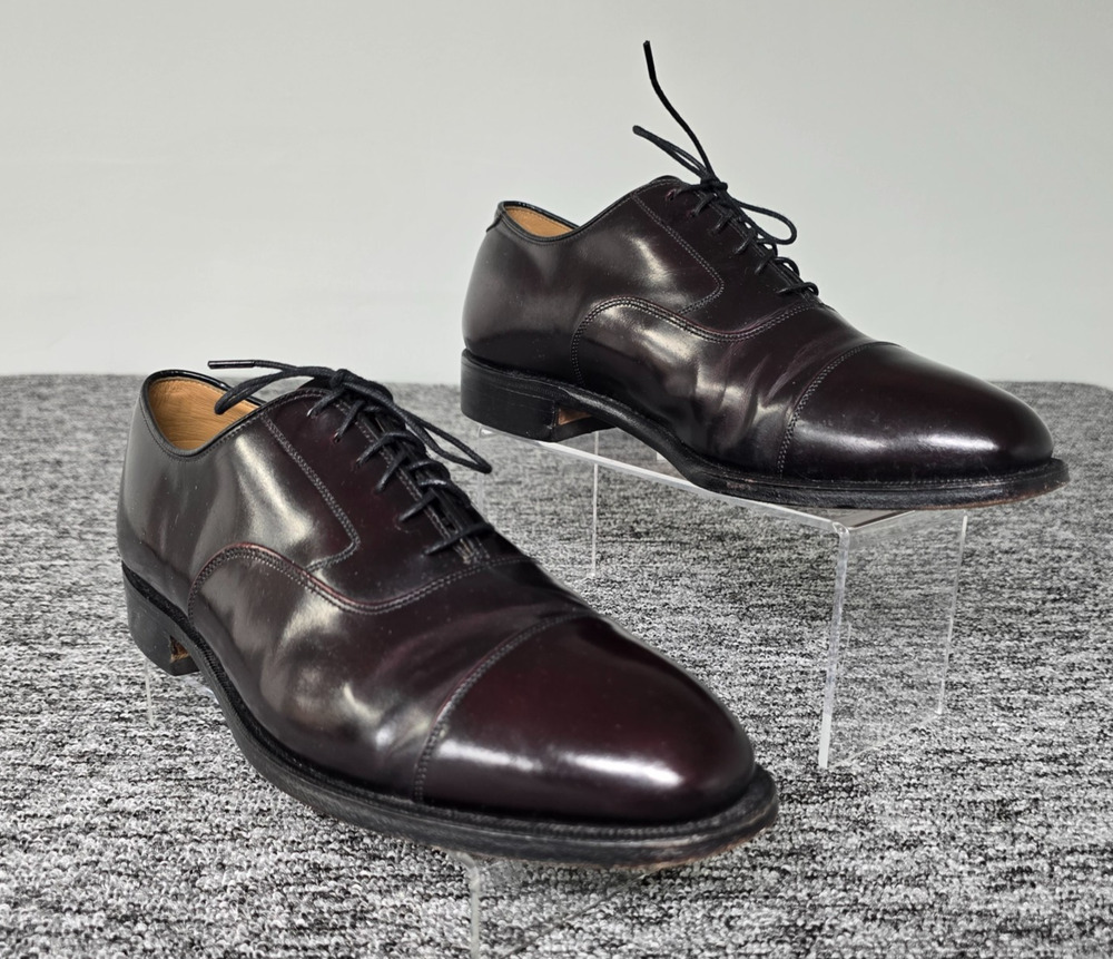 Johnston & Murphy Melton Burgundy Leather Cap Toe Oxford Dress Shoes Men's 9 D/B